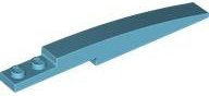 Brick Curved 10 x 1 [Symmetric Inside Ridges] in Medium Azure