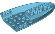 Aircraft Fuselage Curved Forward 6 x 10 Bottom in Medium Azure