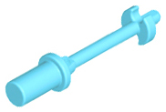 Bar 3L with Handle, Stop Ring and Side Stops (Minifig Ski Pole) in Medium Azure