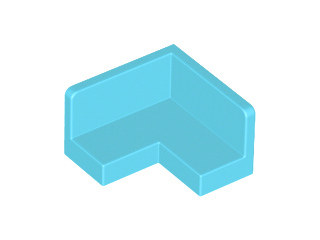 Panel 2 x 2 x 1 Corner in Medium Azure
