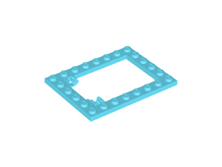 Plate Special 6 x 8 Trap Door Frame Horizontal [Long Pin Holders] in Medium Azure