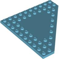 Wedge Plate 10 x 10 Cut Corner [No Centre Studs] in Medium Azure