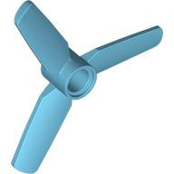 Propeller 3 Blades 5 Diameter, Pin Hole in Medium Azure