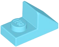 Brick Sloped 45° 2 x 1 with 2/3 Cutout [New Version] in Medium Azure