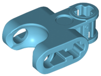 Technic Axle Connector 2 x 3 with Ball Socket, Open Lower Axle Holes in Medium Azure
