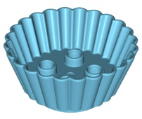 Duplo Cupcake / Muffin Cup with 2 x 2 Studs in Medium Azure