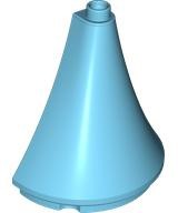 Duplo Building Roof Spire Half 4.5 x 2 x 4 in Medium Azure