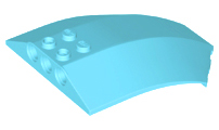 Windscreen 8 x 6 x 2 Curved in Medium Azure