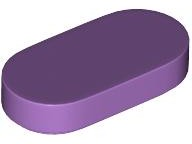 Tile Round 1 x 2 in Medium Lavender