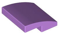 Brick Curved 2 x 2 x 2/3 in Medium Lavender