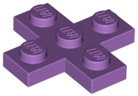 Plate 3 x 3 Cross in Medium Lavender