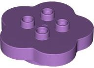 Duplo Flower 4 x 4 x 1 with 4 Top Studs in Medium Lavender