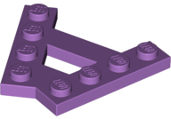 Wedge Plate 4 Stud 45° Angle Plate in Medium Lavender
