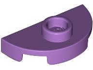 Plate Special Round 1 x 2 Half Circle with Stud (Jumper) in Medium Lavender