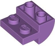 Brick Curved Inverted 2 x 2 with 1 x 2 Cutouts in Medium Lavender