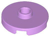 Plate Special Round 2 x 2 with Center Stud (Jumper Plate) in Medium Lavender