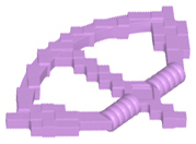 Weapon Bow and Arrow, Blocky in Medium Lavender