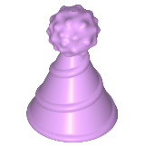 Headwear Accessory Hat with Small Pin, Clown / Party with Pin in Medium Lavender