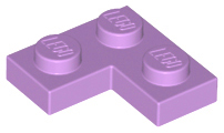 Plate 2 x 2 Corner in Medium Lavender