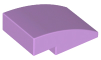 Brick Curved 3 x 2 No Studs in Medium Lavender