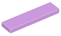 Tile 1 x 4 with Groove in Medium Lavender