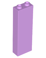 Brick 1 x 2 x 5 with Hollow Studs in Medium Lavender
