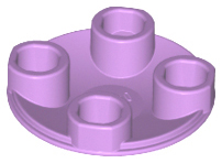 Plate Round 2 x 2 with Rounded Bottom [Boat Stud] in Medium Lavender