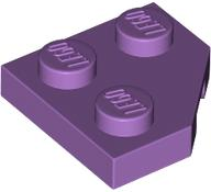 Wedge Plate 2 x 2 Cut Corner in Medium Lavender