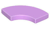 Tile 2 x 2 Curved, Macaroni in Medium Lavender