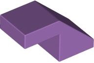Brick Sloped 45° 2 x 1 with 2/3 Inverted Cutout and no stud in Medium Lavender