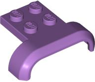 Wheel Arch, Mudguard 3 x 4 with 2 x 2 Plate in Medium Lavender