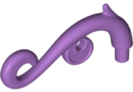 Curled Decorative Ornament / Plant Vine with Bar in Medium Lavender