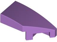 Brick Wedged, Curved 2 x 1 with Stud Notch Right in Medium Lavender