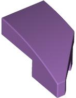 Brick Wedged, Curved 2 x 1 with Stud Notch Left in Medium Lavender
