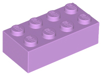 Brick 2 x 4 in Medium Lavender