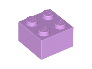 Brick 2 x 2 in Medium Lavender