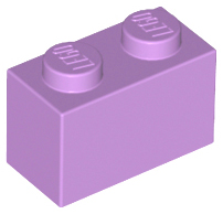 Brick 1 x 2 in Medium Lavender