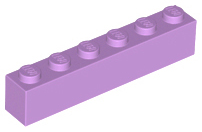 Brick 1 x 6 in Medium Lavender