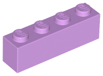 Brick 1 x 4 in Medium Lavender