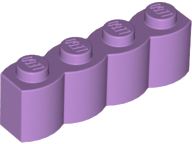 Brick Special 1 x 4 Palisade [aka Log] in Medium Lavender