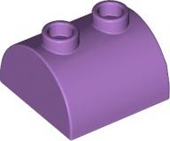 Brick Curved 2 x 2, Two Top Studs in Medium Lavender