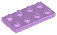 Plate 2 x 4 in Medium Lavender