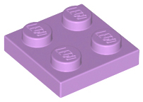 Plate 2 x 2 in Medium Lavender