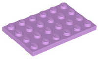 Plate 4 x 6 in Medium Lavender