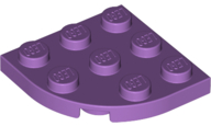 Plate Round Corner 3 x 3 in Medium Lavender