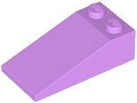Brick Sloped 18° 4 x 2 in Medium Lavender