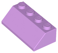 Brick Sloped 45° 2 x 4 in Medium Lavender
