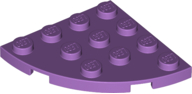 Plate Round Corner 4 x 4 in Medium Lavender