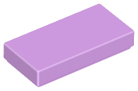 Tile 1 x 2 with Groove in Medium Lavender