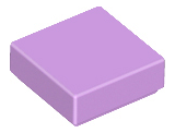 Tile 1 x 1 with Groove in Medium Lavender